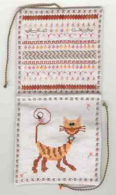 click here to view larger image of Sneaky Kitty Sewing Case (counted cross stitch kit)