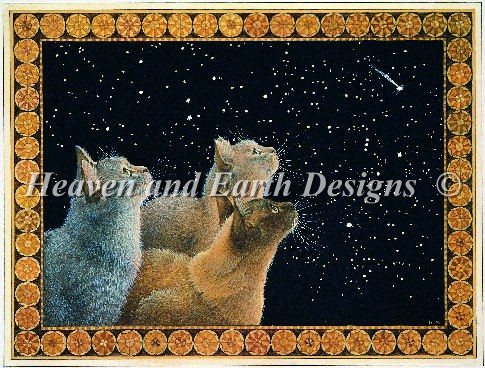 click here to view larger image of Three Feline Dignities and the Christmas Sky (chart)