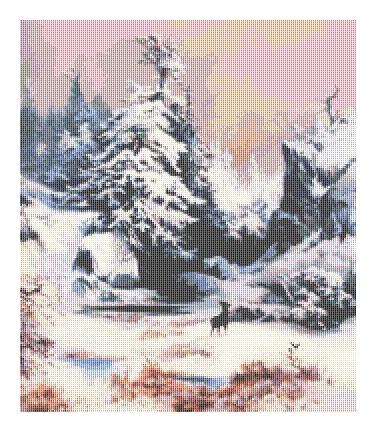 click here to view larger image of Winter in the Rockies (Thomas Moran) (chart)