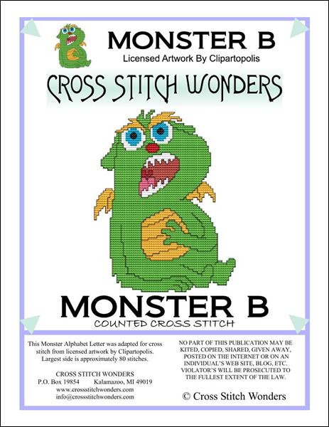 click here to view larger image of Monster Letter B (chart)