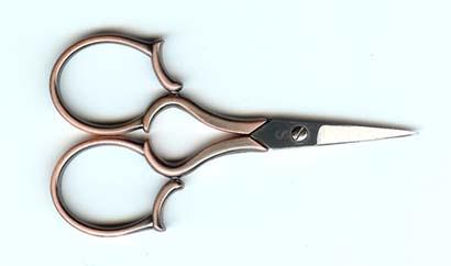 click here to view larger image of 4 inch Copper Leaf Handle Embroidery Scissor (accessory)