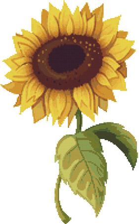 click here to view larger image of Single Sunflower (chart)