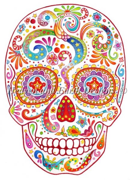 click here to view larger image of Psychedelic Sugar Skull (chart)