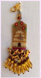 click here to view larger image of Pocket Full of Bees Fob (bead kit)