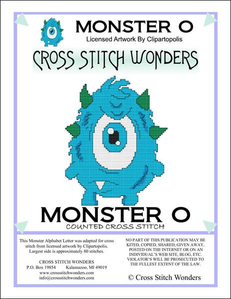 click here to view larger image of Monster Letter O (chart)