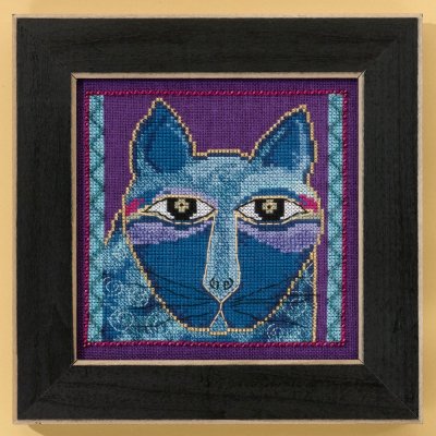 click here to view larger image of Wild Blue Cat - Cats Collection (Aida) (counted cross stitch kit)