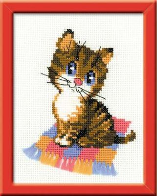 click here to view larger image of Kitten - Happy Bee (counted cross stitch kit)