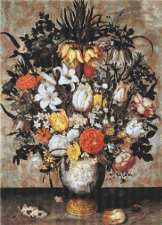 click here to view larger image of Elder Flowers in a Chinese Vase, The (Ambrosius Bosschaert) (chart)