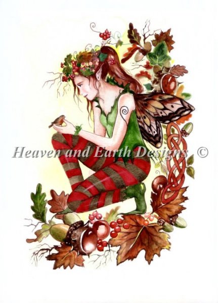 click here to view larger image of Autumn Fairy With Robin (chart)