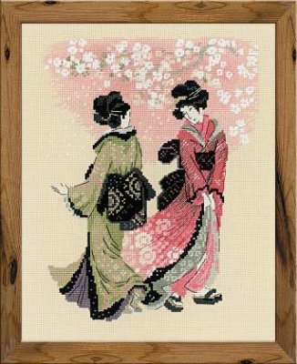 click here to view larger image of Cherry Blossom (counted cross stitch kit)