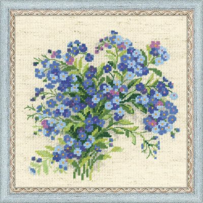 click here to view larger image of Forget Me Nots (counted cross stitch kit)