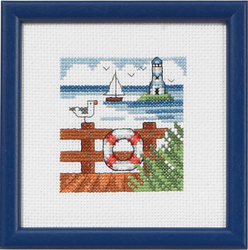 click here to view larger image of Pier with Gull (counted cross stitch kit)
