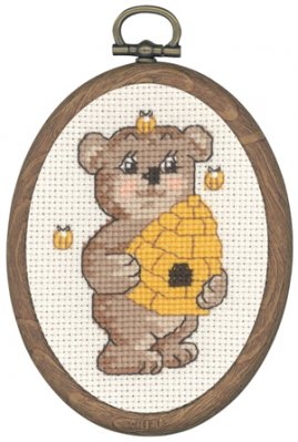 click here to view larger image of Bee Teddy (counted cross stitch kit)