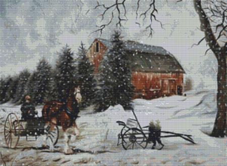 click here to view larger image of Winter Farm Painting (chart)
