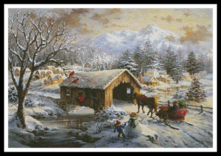click here to view larger image of Covered Bridge in Winter  (Nicky Boehme) (chart)