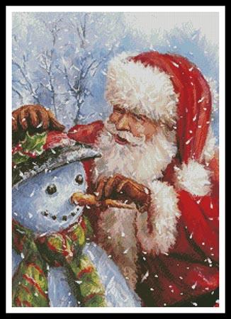 click here to view larger image of Santa with Snowman   (chart)