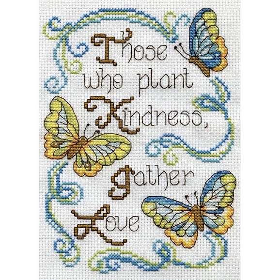 click here to view larger image of Butterfly Kindness (counted cross stitch kit)