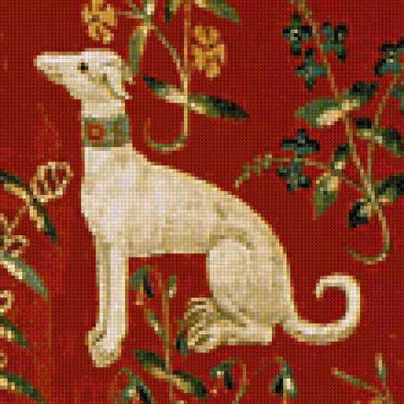 click here to view larger image of Cluny Tapestry Dog (chart)