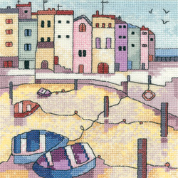 click here to view larger image of Quiet Moorings - Painted Harbors (27ct) (counted cross stitch kit)
