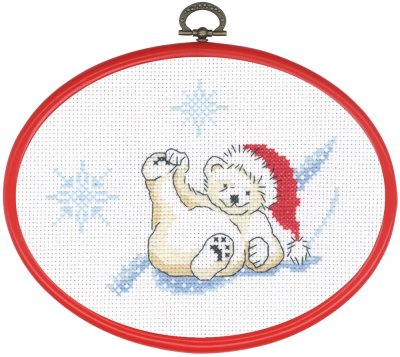 click here to view larger image of Ice / Bear Ornament (counted cross stitch kit)