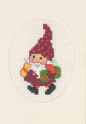 click here to view larger image of Santa Card with Envelope (counted cross stitch kit)