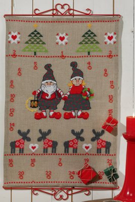 click here to view larger image of Mom and Dad Advent Calendar (counted cross stitch kit)