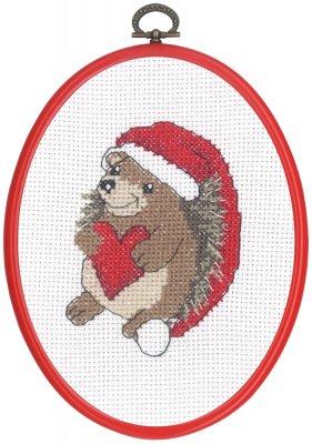 click here to view larger image of Hedgehog With Heart (counted cross stitch kit)