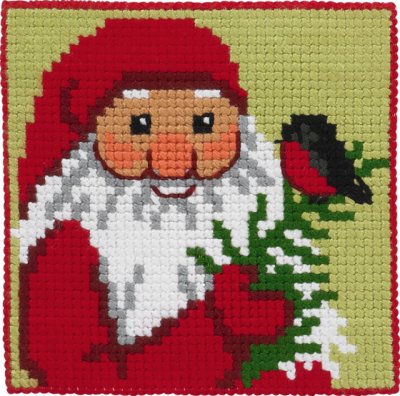click here to view larger image of Santa With Bird (counted cross stitch kit)