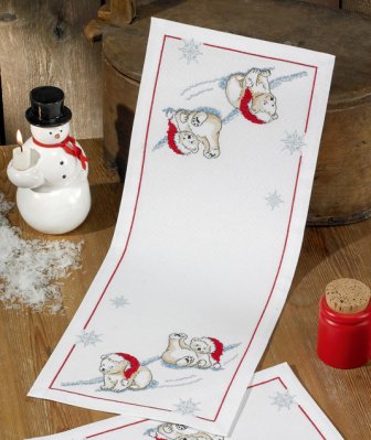click here to view larger image of Ice / Bear Table Runner (counted cross stitch kit)