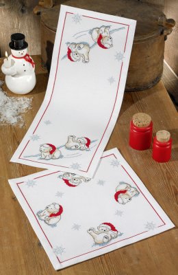 click here to view larger image of Ice / Bear Table Topper (lower) (counted cross stitch kit)