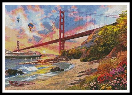 click here to view larger image of Sunset At Golden Gate  (Dominic Davison) (chart)