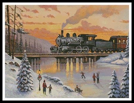 click here to view larger image of Railroad On The Ice Bridge  (John Zaccheo) (chart)