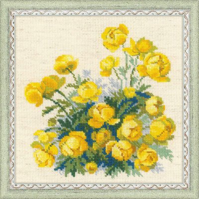 click here to view larger image of Globe Flower (counted cross stitch kit)
