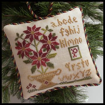 click here to view larger image of Sampler Tree Ornament - Potted Poinsettia (8) (chart)