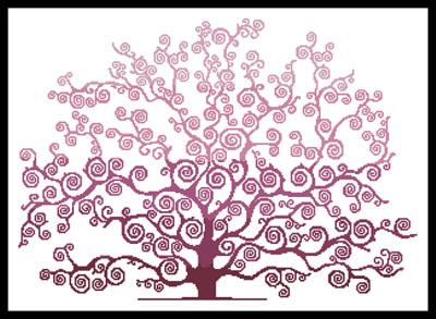 click here to view larger image of Spring Tree Silhouette (chart)