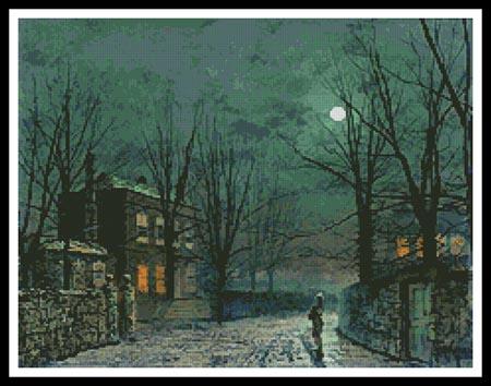 click here to view larger image of Old Hall under Moonlight  (John Atkinson Grimshaw) (chart (special))