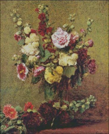 click here to view larger image of Fantin-Latour Holly Hocks (chart)