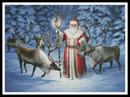 click here to view larger image of Santa With Reindeer  (Liz Dillon) (chart)