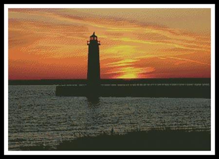 click here to view larger image of Muskegon Lighthouse at Sunset (chart)