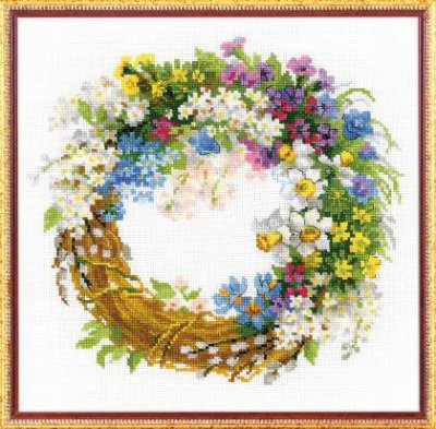 click here to view larger image of Wreath With Bird Cherry (counted cross stitch kit)