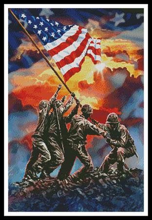 click here to view larger image of Iwo Jima Painting  (Steven Michael Gardner) (chart)