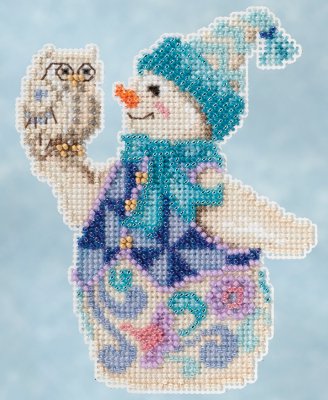click here to view larger image of Snowy Owl Snowman (counted cross stitch kit)
