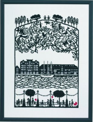click here to view larger image of Papercut Harbour - Aida (counted cross stitch kit)