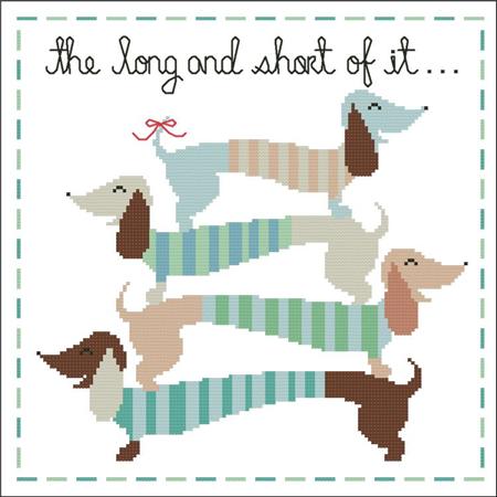 click here to view larger image of Long and Short of It - Dachshunds, The (chart)