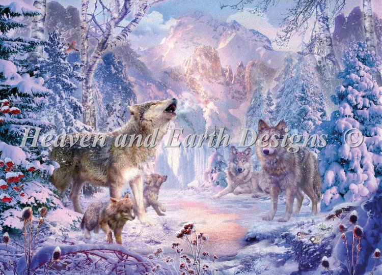 click here to view larger image of Snow Landscape Wolves (chart)