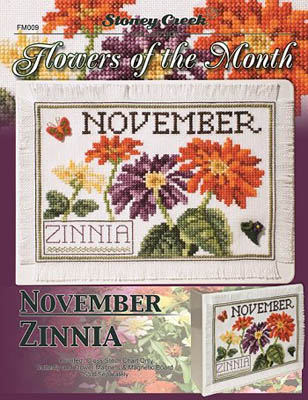 click here to view larger image of Flowers of the Month - November Zinnia (chart)