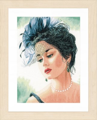click here to view larger image of Lady With Hat (counted cross stitch kit)