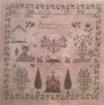 click here to view larger image of Sampler Dogs, Birds, and Church (chart)