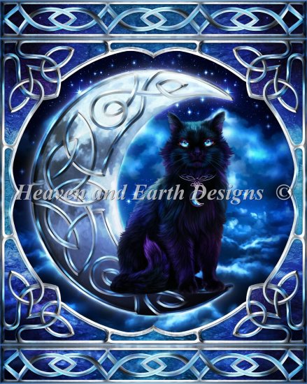 click here to view larger image of Midnight Moon Celtic Black Cat (chart)