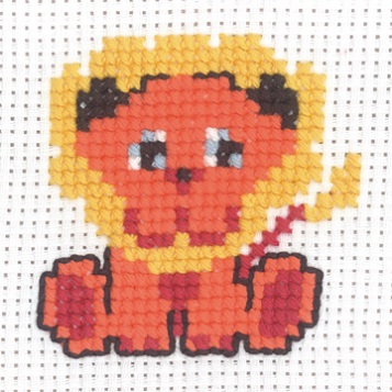 click here to view larger image of My First Kit - Lion (counted cross stitch kit)